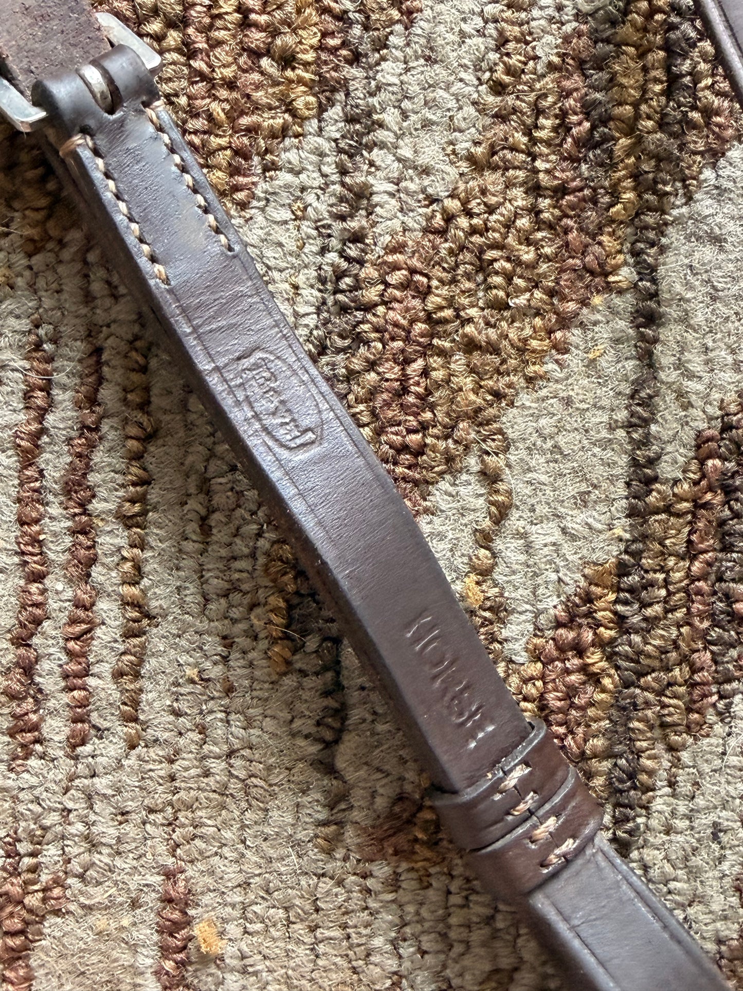Beval Brown Fancy Stitched Running Martingale
