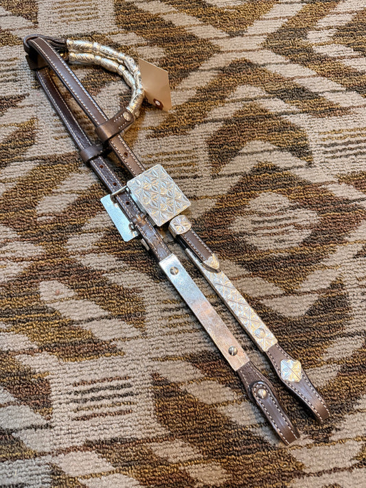 Silver Double Ear Show Headstall
