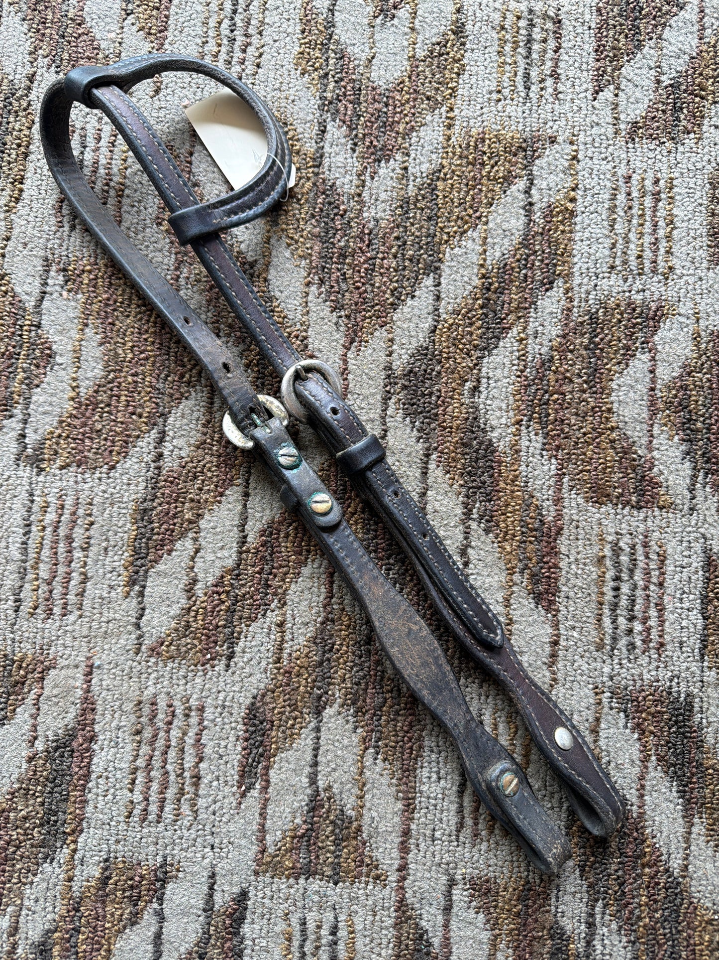 Soft Dark Brown Shaped One Ear Headstall