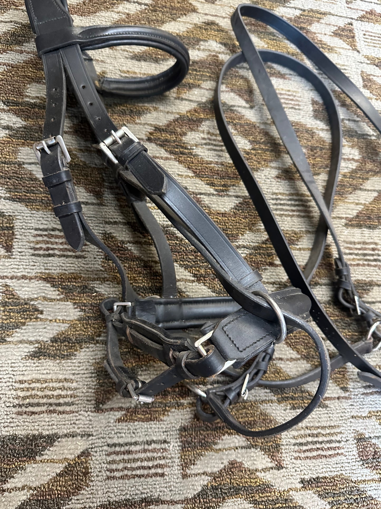 Padded Monocrown Bitless Bridle w/ Reins