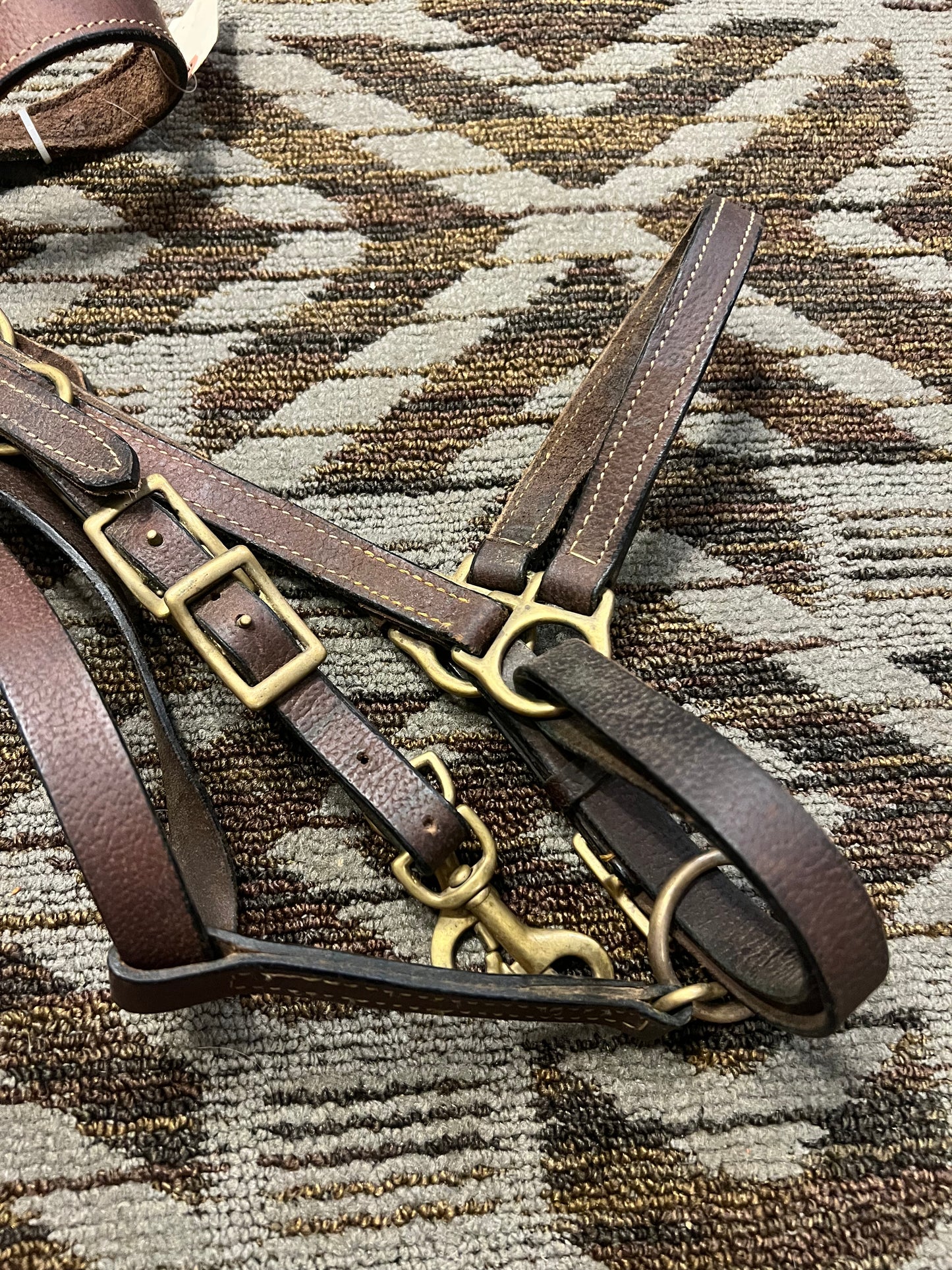 Leather Halter Bridle w/ Brass Hardware