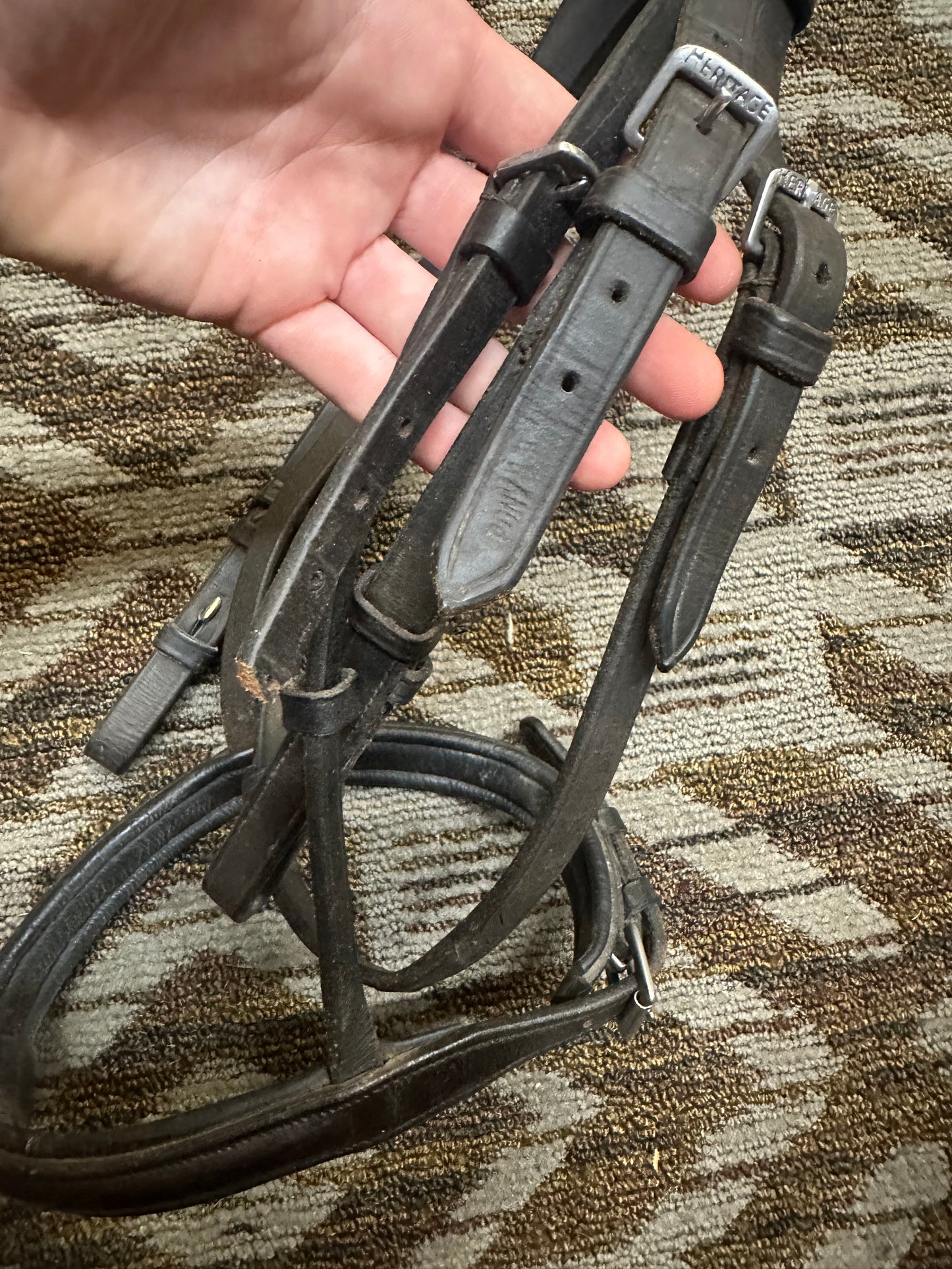 Black Padded Dressage Bridle