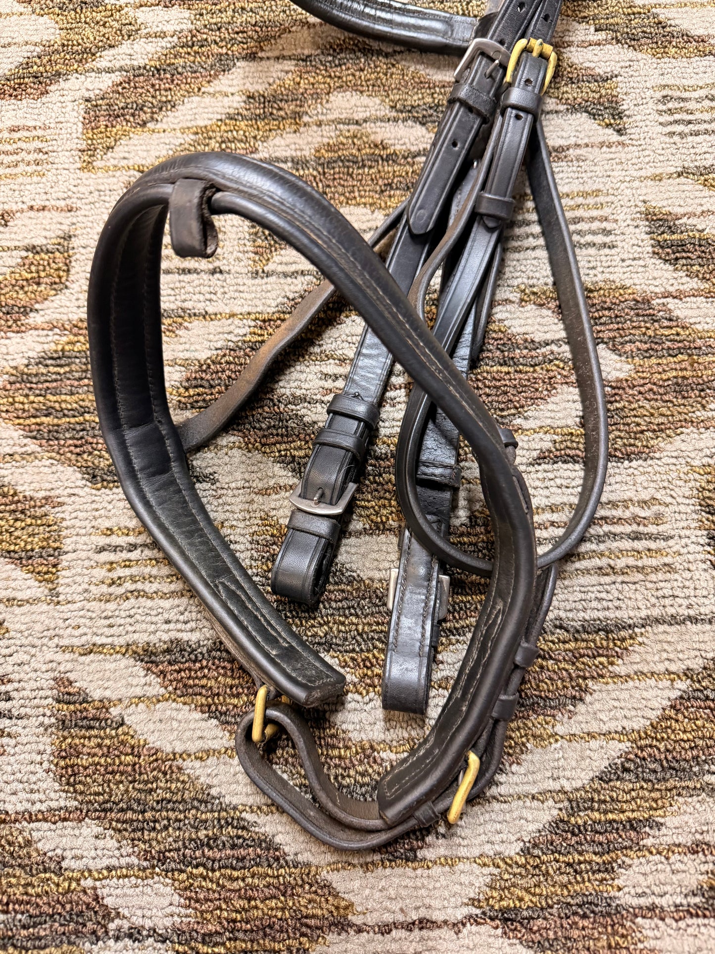 Black Oversized Dressage Bridle