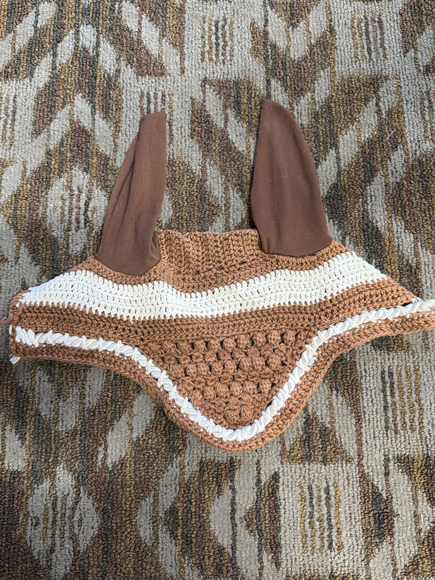 Brown Woven Bonnet
