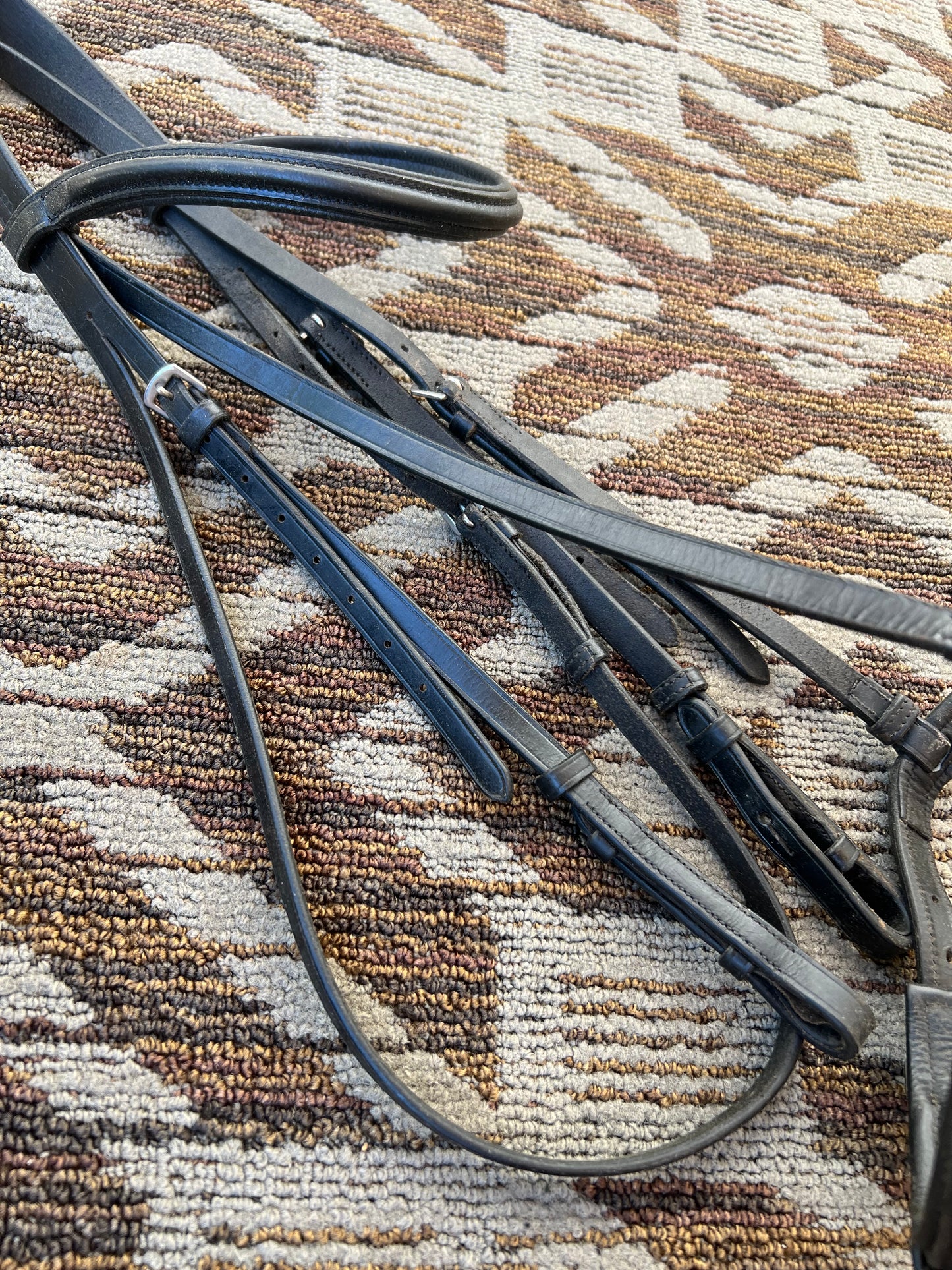 Black Plymouth Dressage Bridle