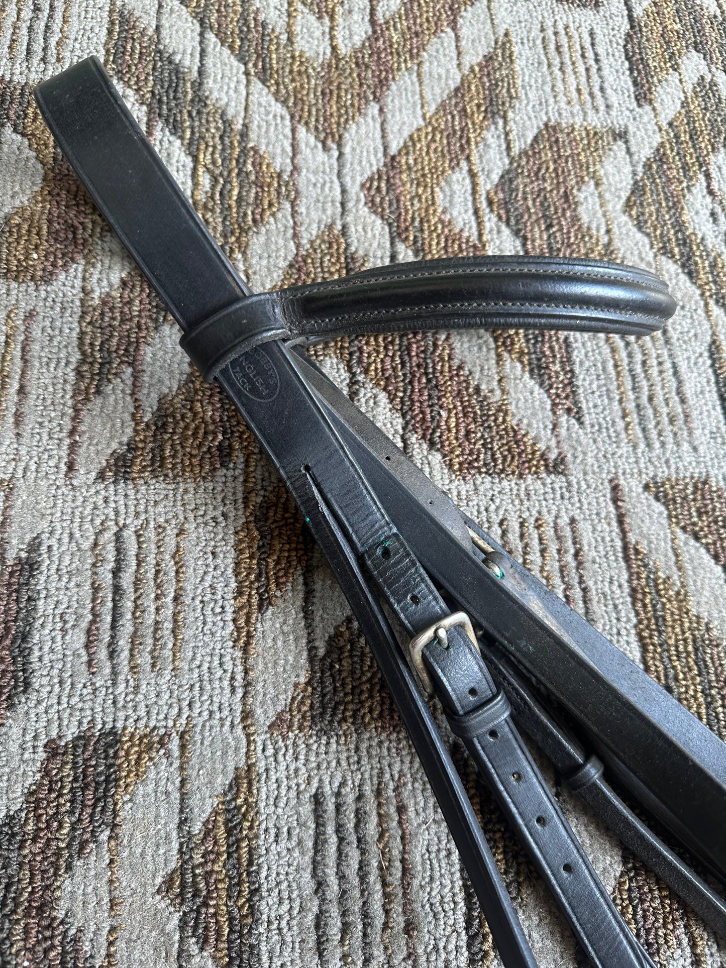 Black Padded Bobby’s English Tack Dressage Bridle