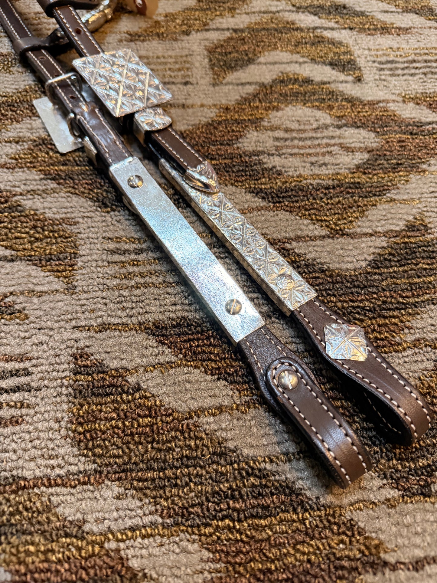Silver Double Ear Show Headstall