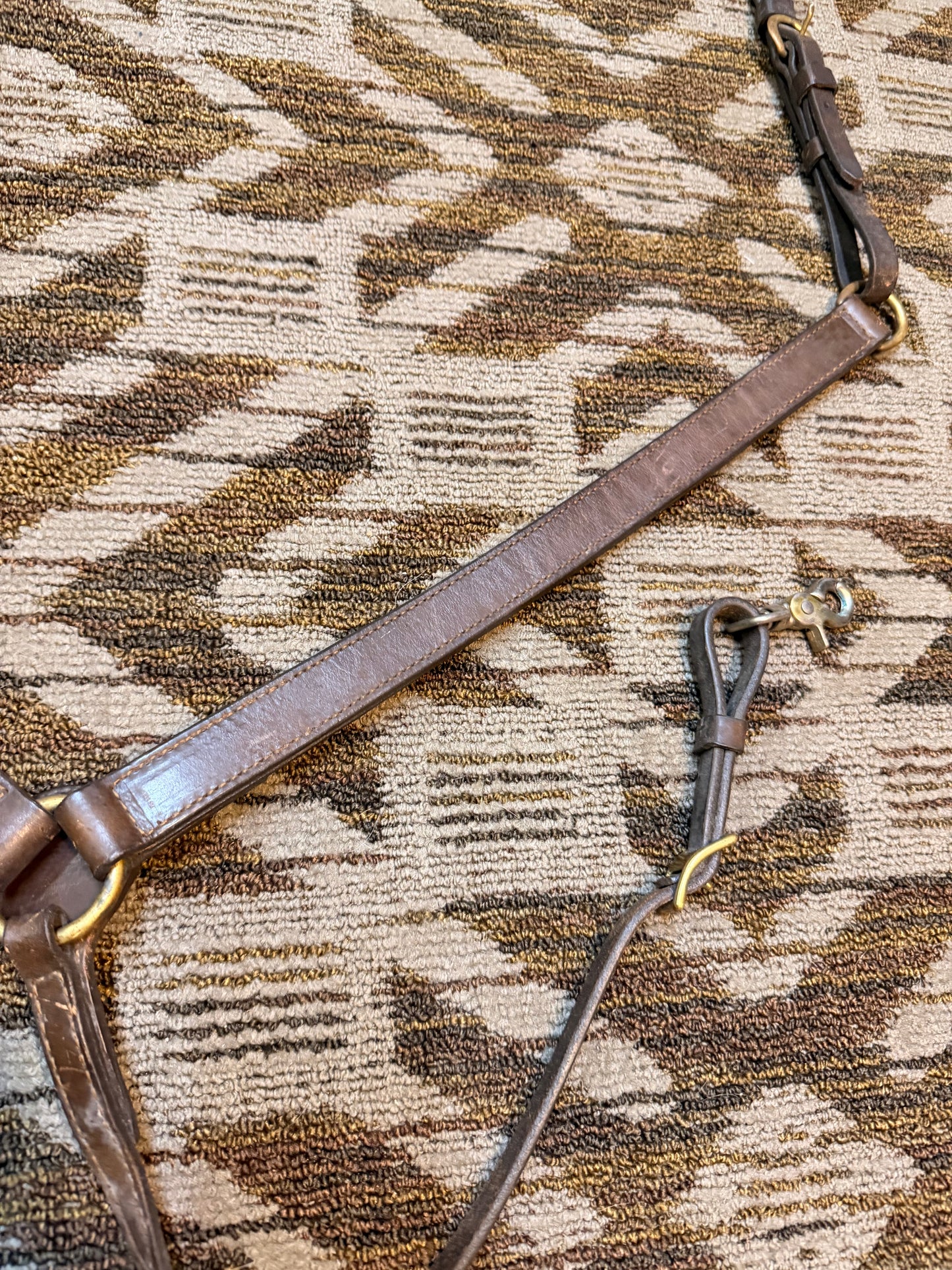 Dark Brown Leather Breastcollar