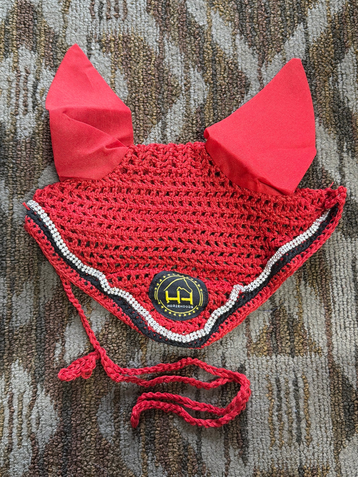 Horzehoods Red Bling Bonnet