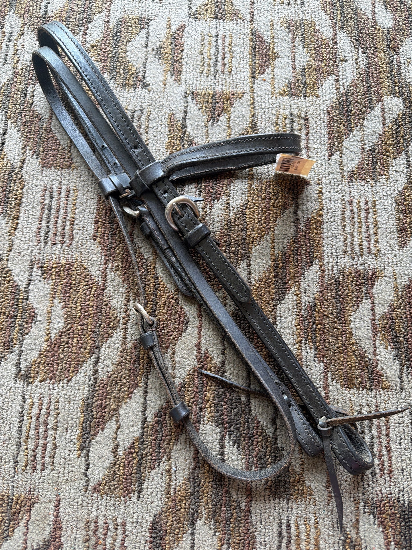 Black Stitched Headstall