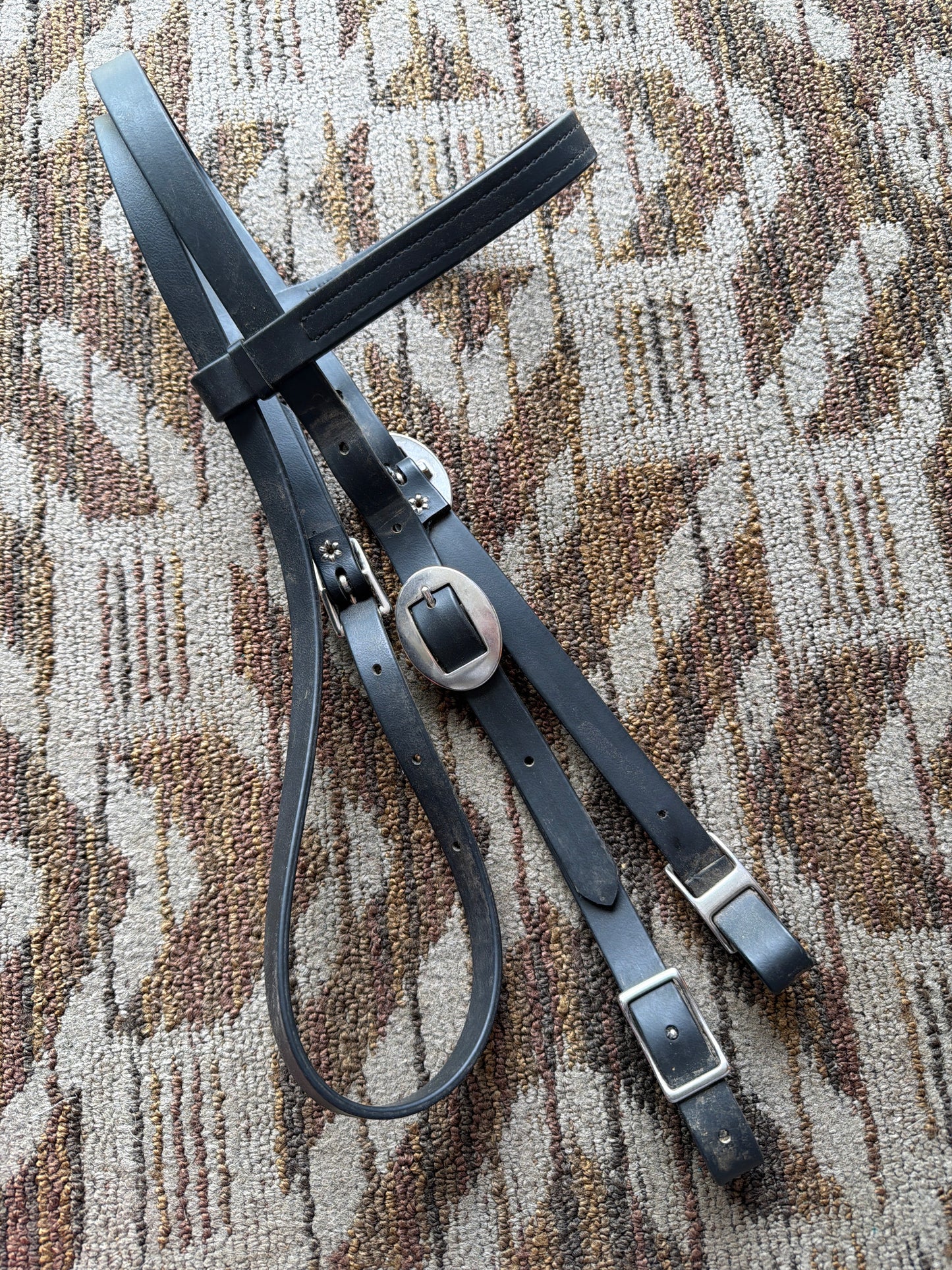 Black Biothane Headstall