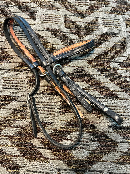 Black Leather Headstall