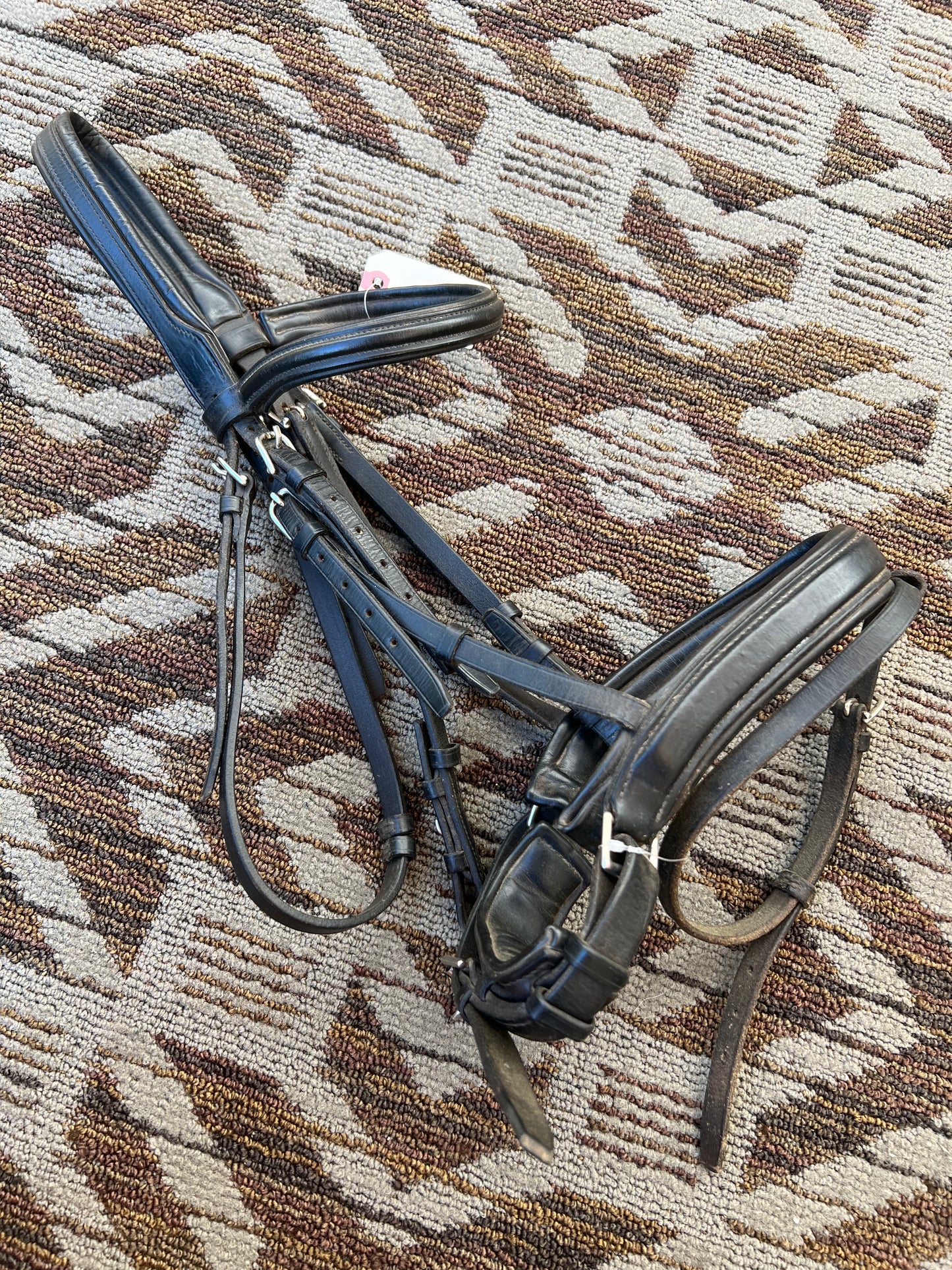 Black Padded Dressage Bridle