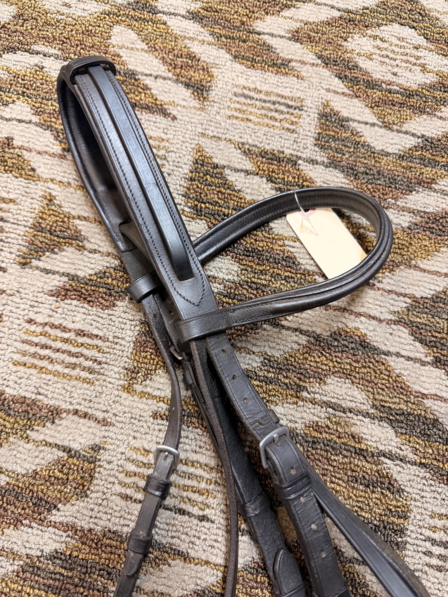 Black Padded Dressage Bridle