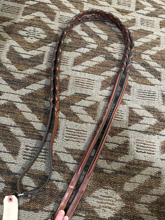 Chestnut Fancy Stitched Laced Reins