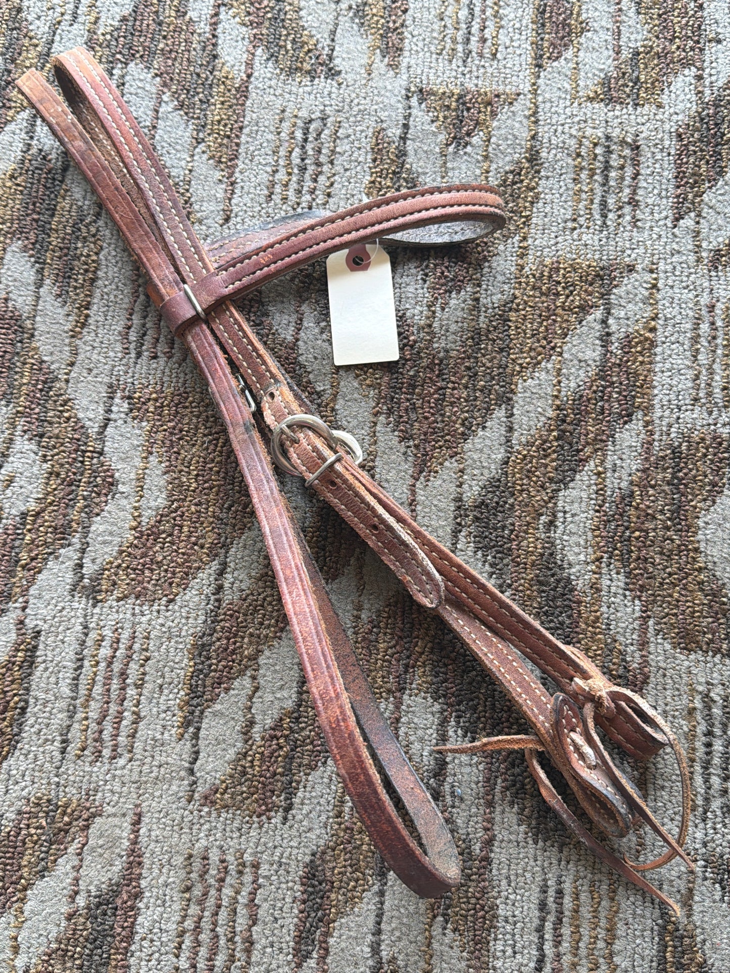 Soft Stitched Leather Headstall