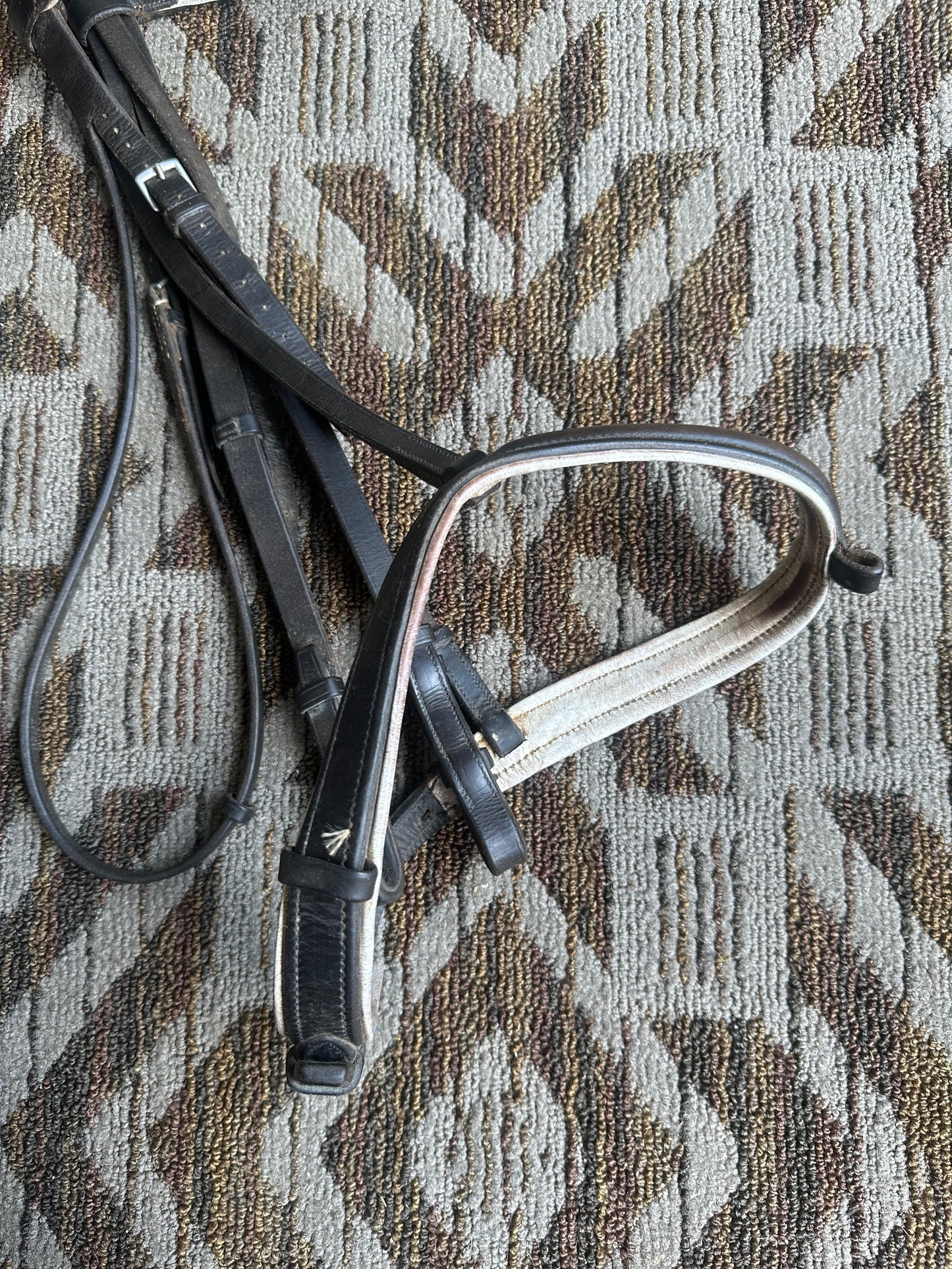 Brown/White Bridle