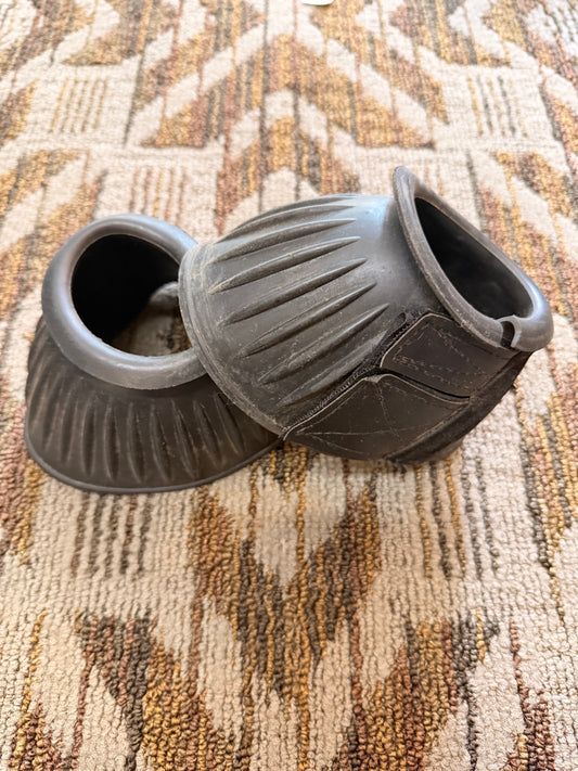 Black Medium Velcro Bell Boots