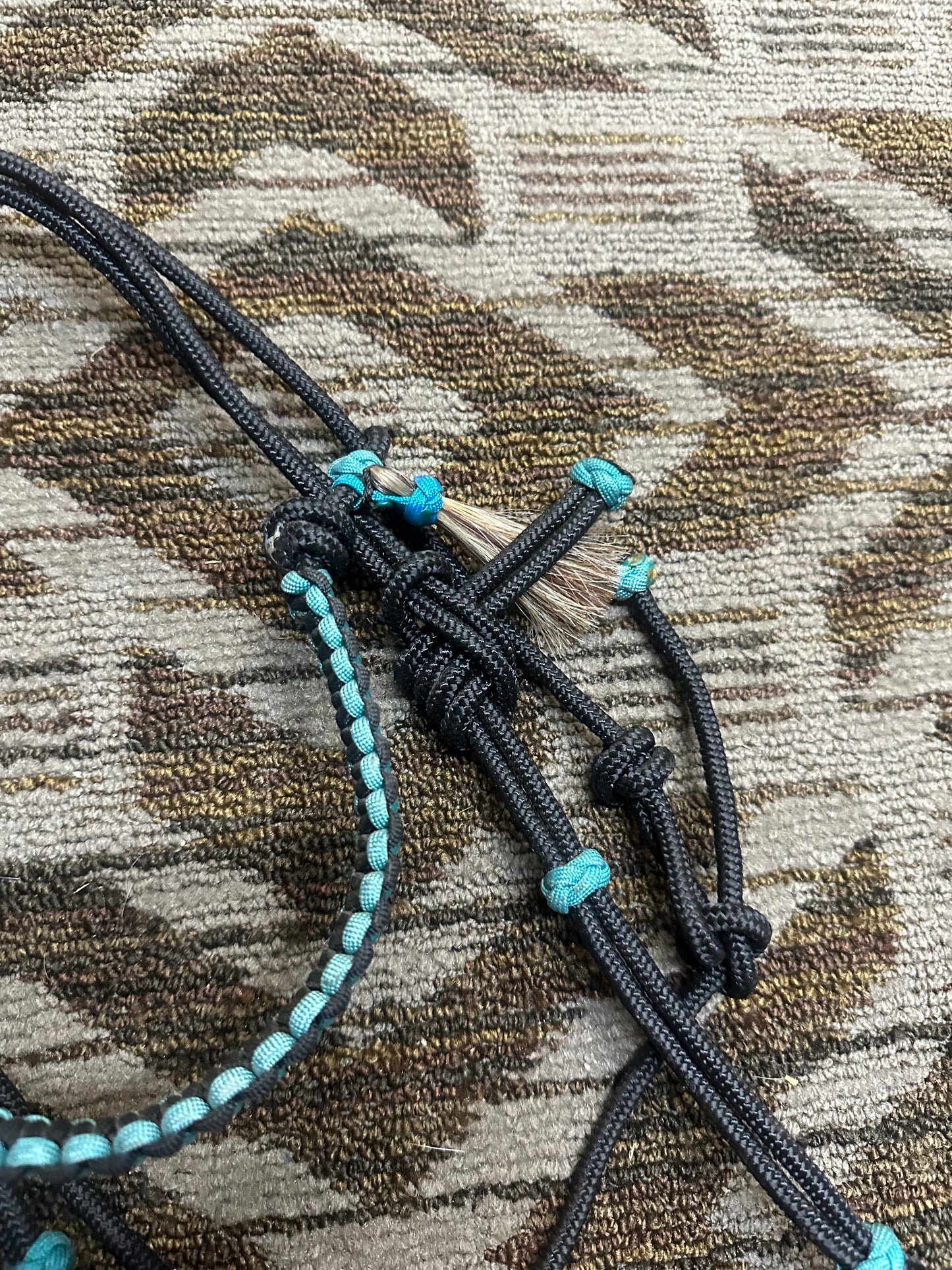 Rope Headstall w/ Horsehair Accents