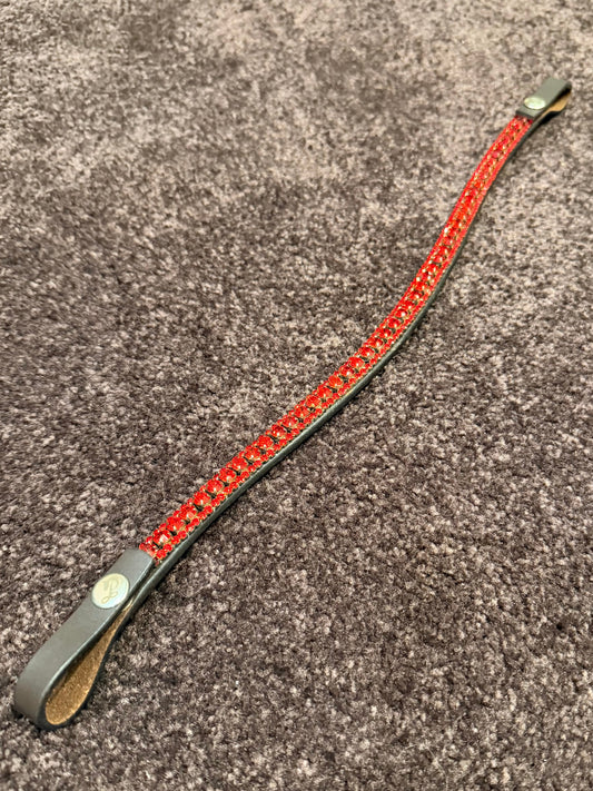 Penny Forever Snap On Cherry Red Shaped Bling Browband
