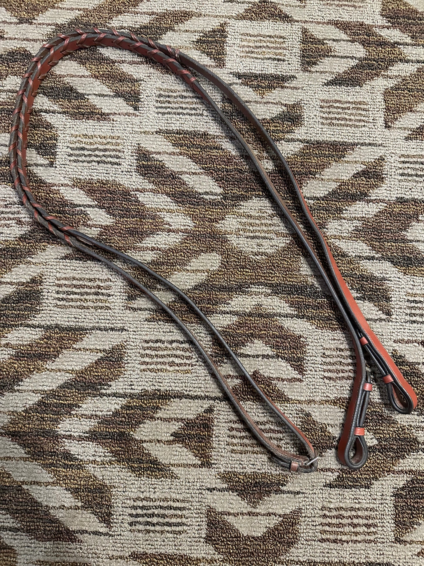 Red Leather Laced Reins