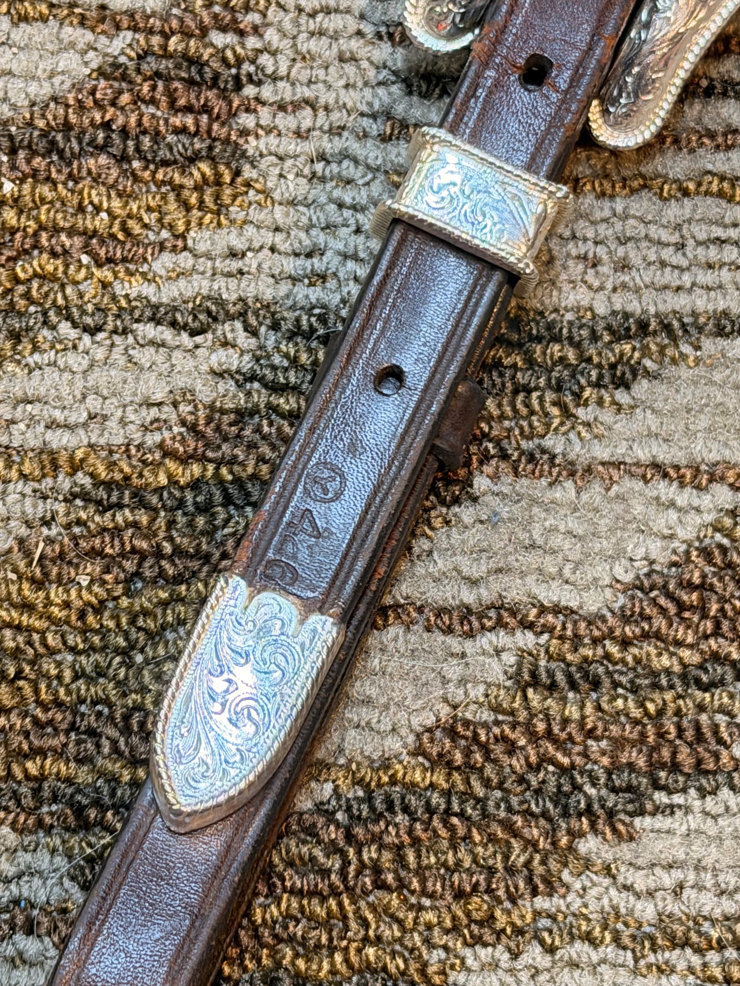 Circle Y Silver Tooled Breastcollar
