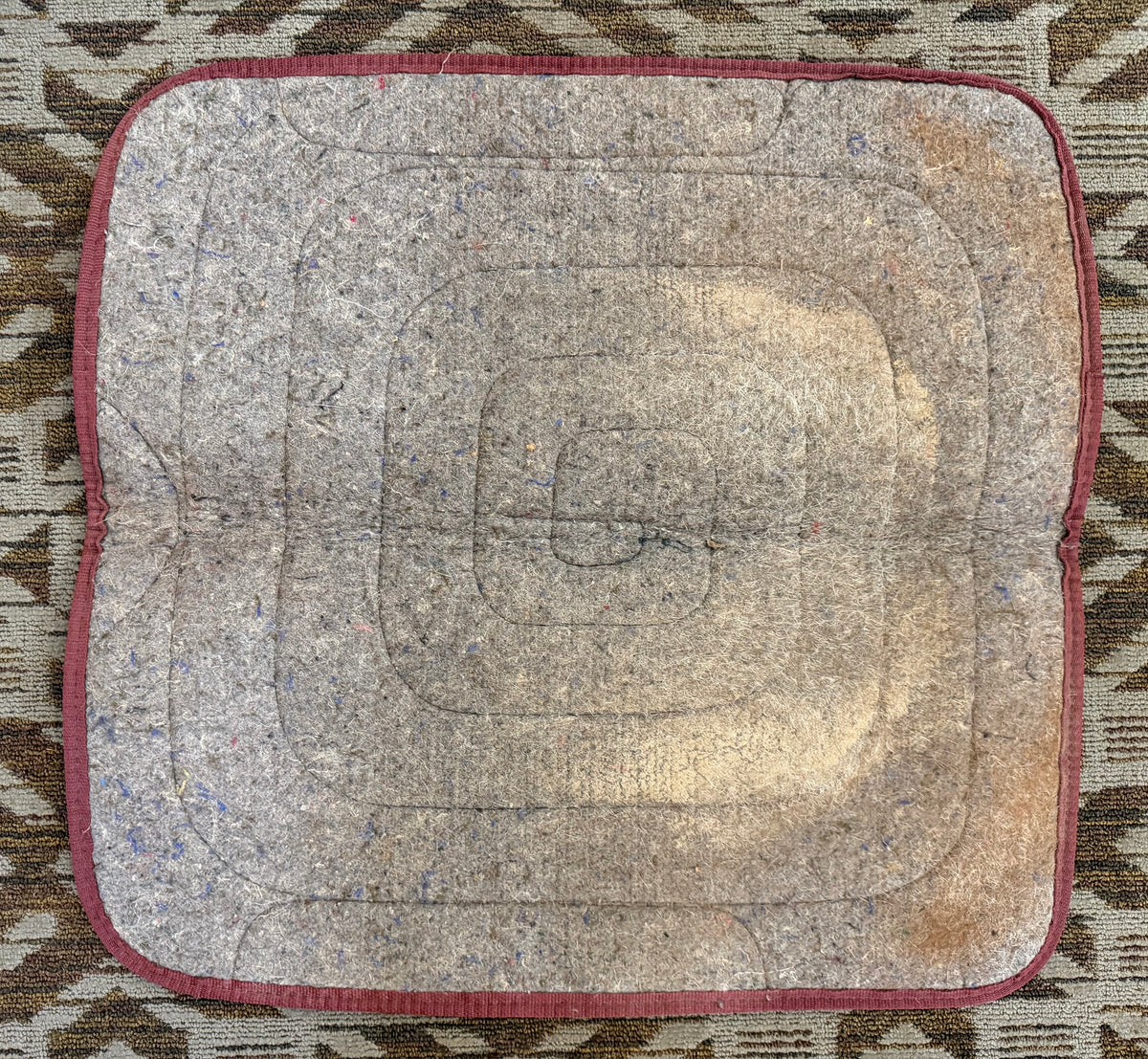 Red Striped Felt Pad