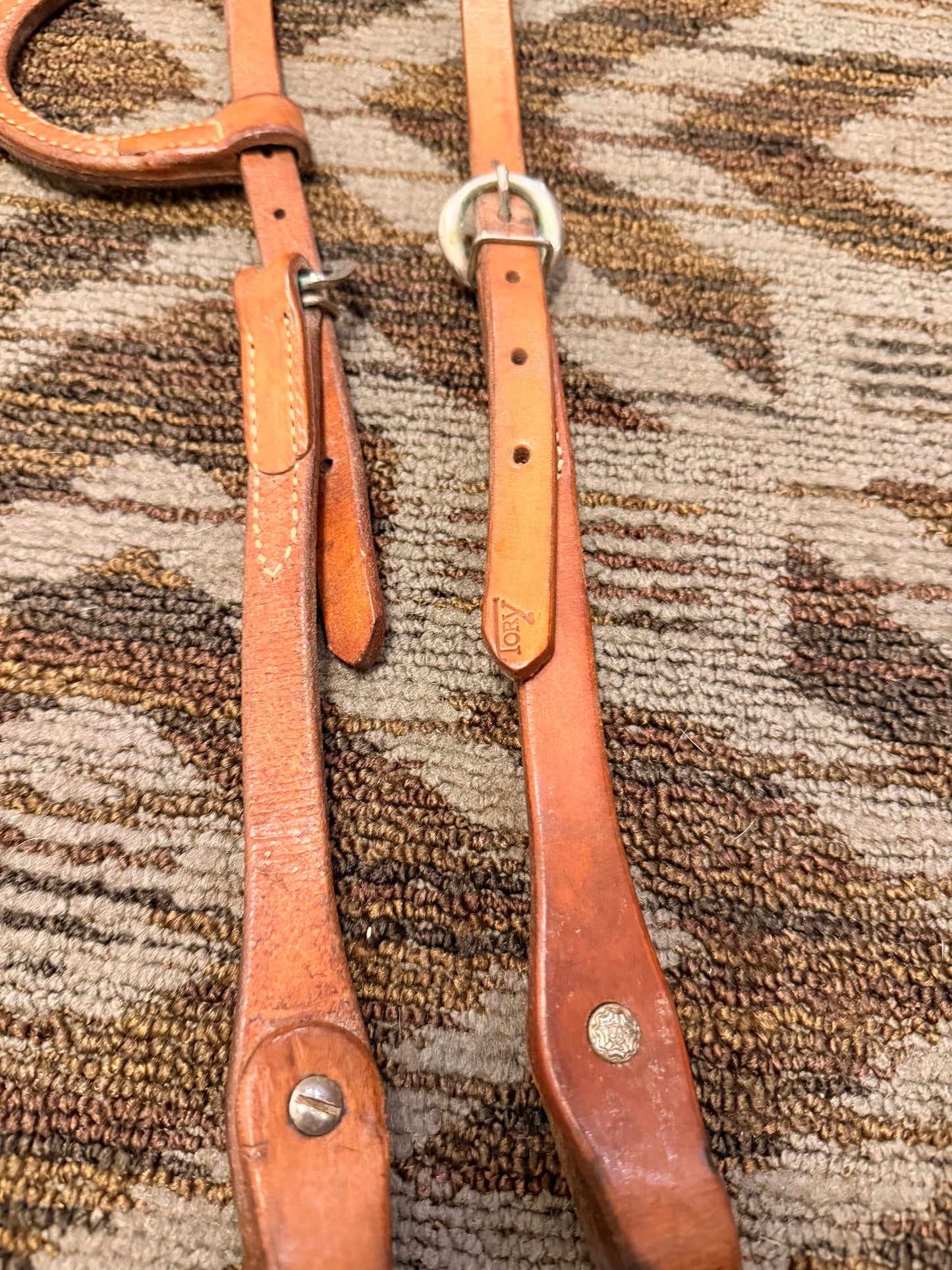 Tory One Ear Leather Headstall