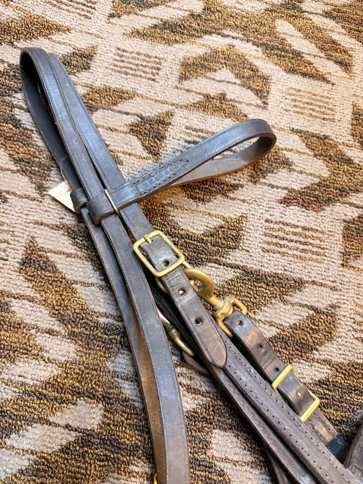 Black Halter Bridle w/ Solid Brass Hardware