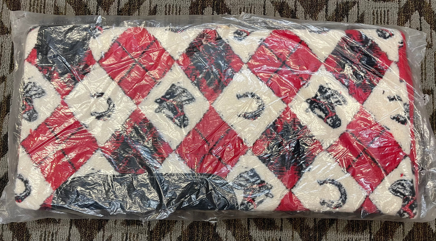 Horse Print Fleece Saddle Pad