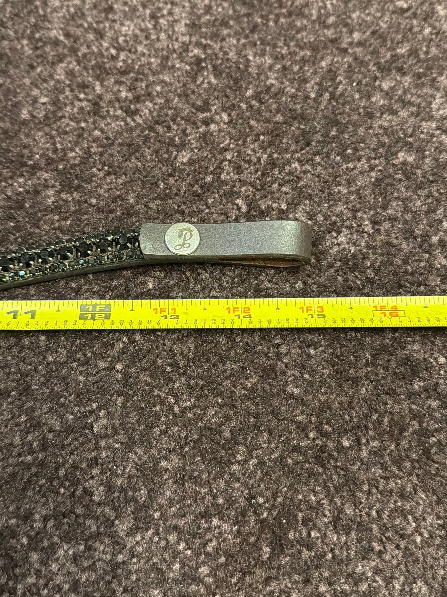 Penny Forever Snap On Black Shaped Crystal Bling Browband