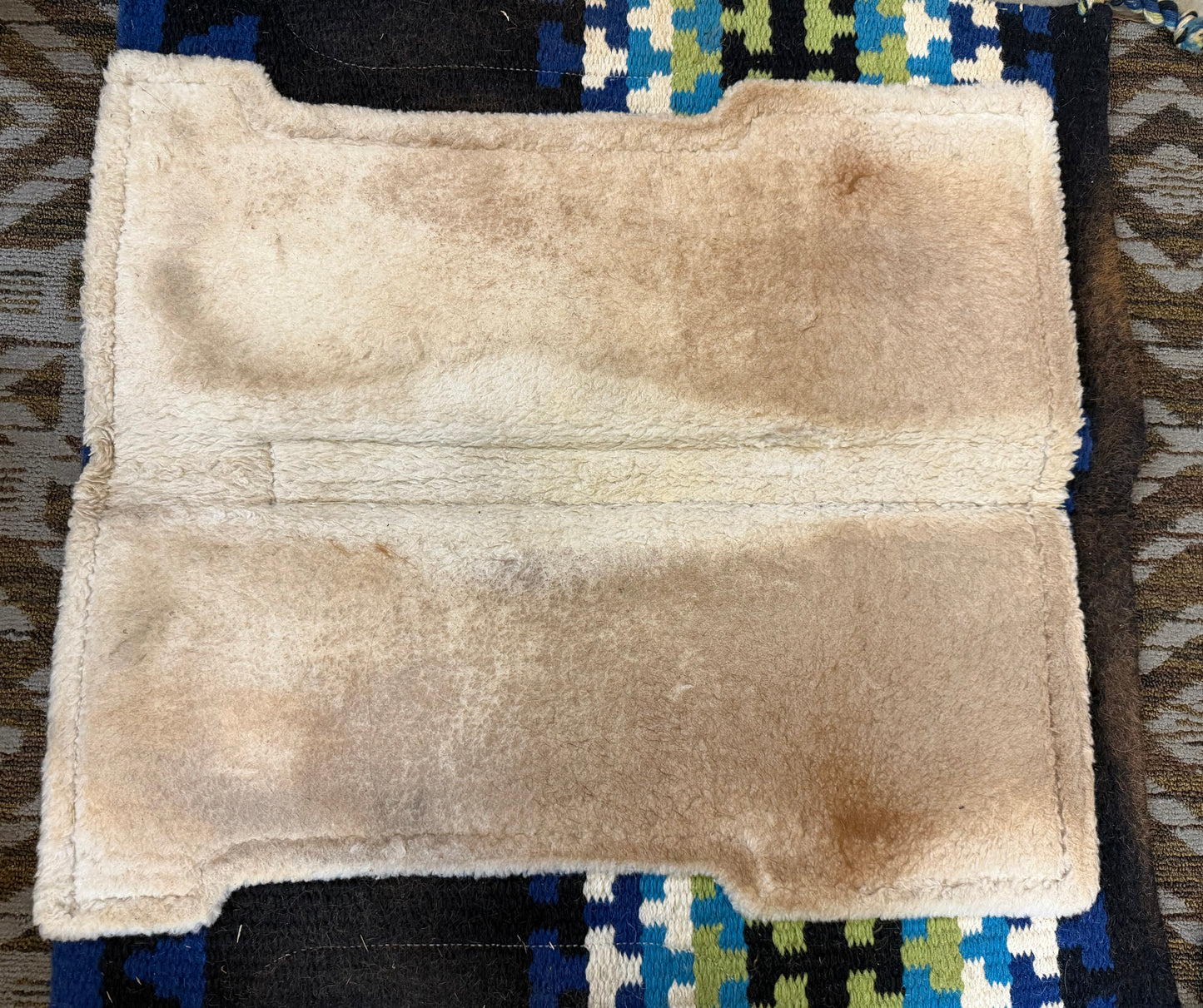 Zig Zag Wool Top Saddle Pad