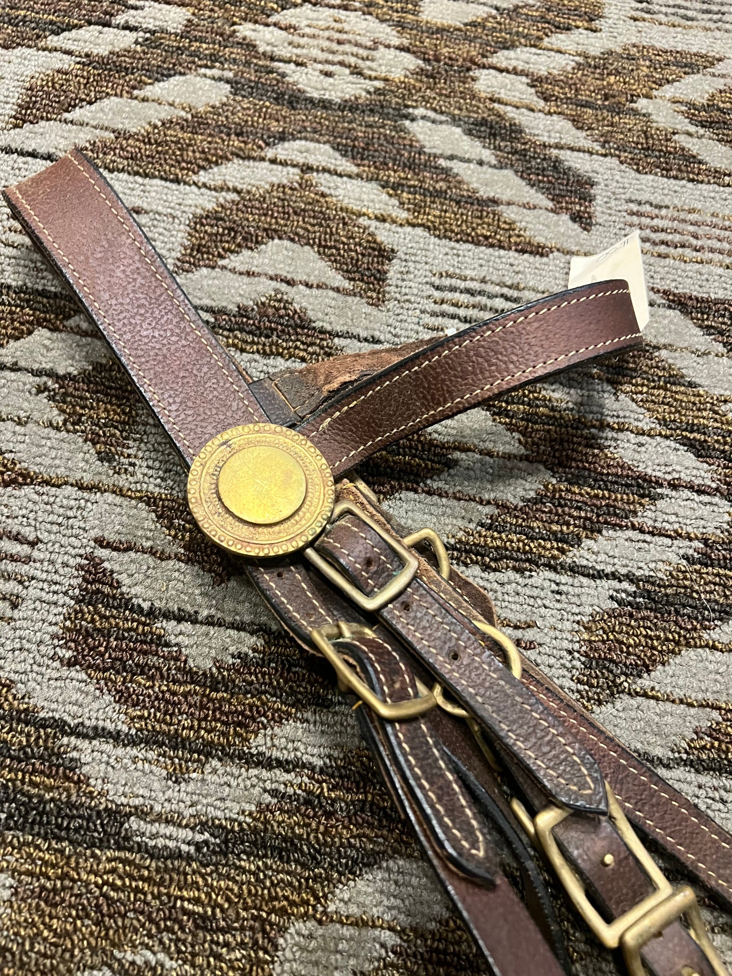 Leather Halter Bridle w/ Brass Hardware