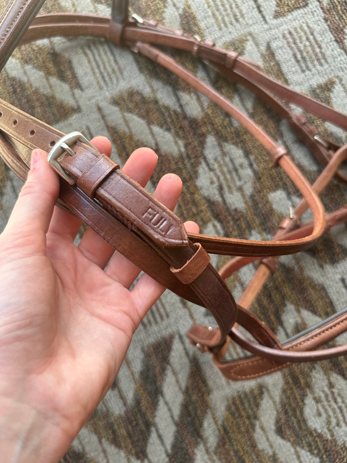 New Chestnut Padded Full Bridle