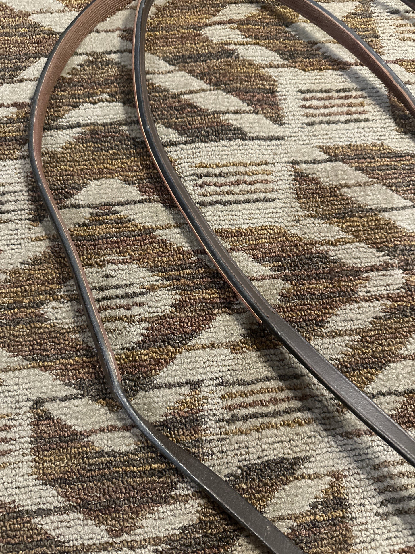 Brown Rubber/Leather Reins