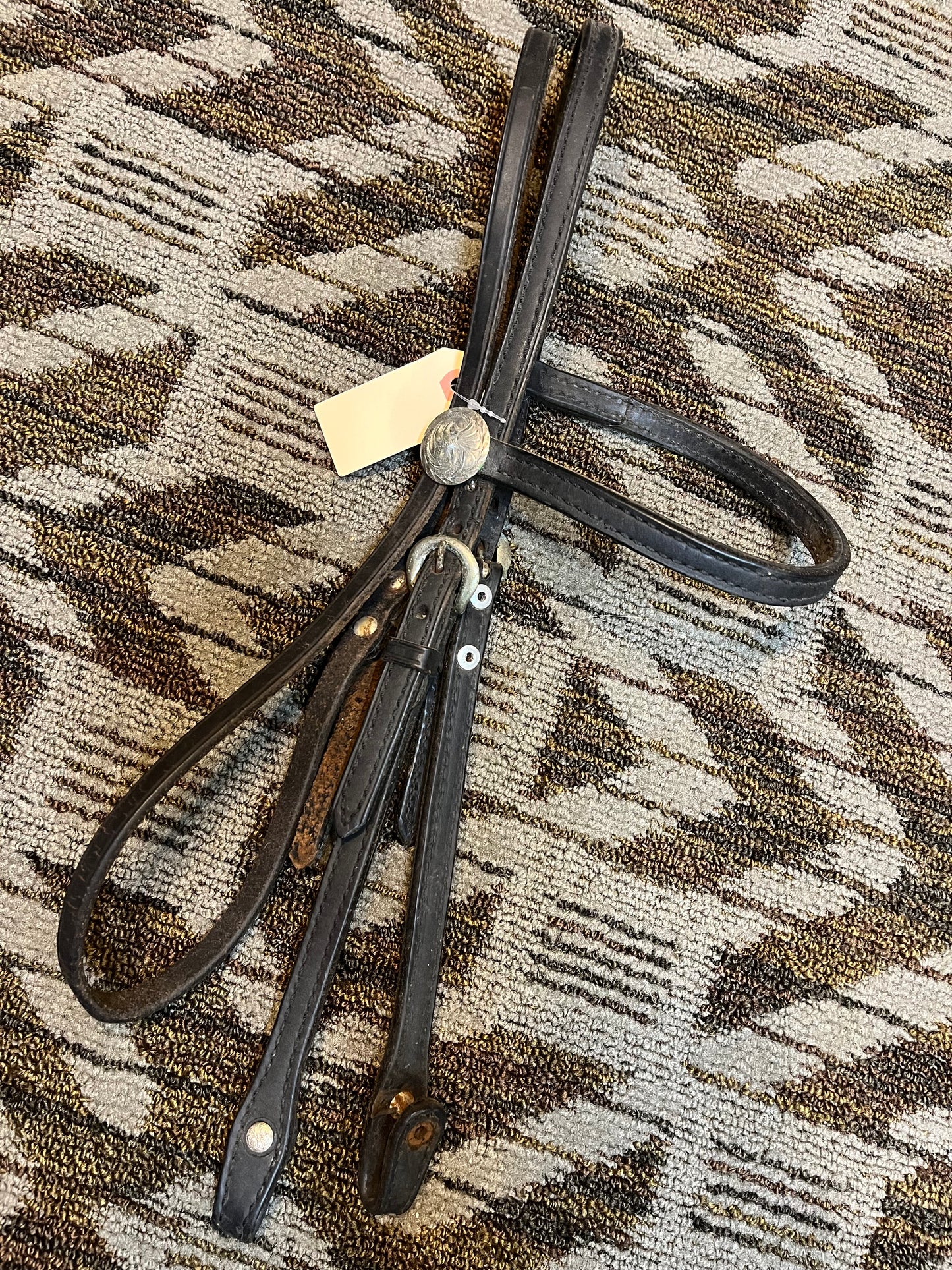 Black Leather Headstall