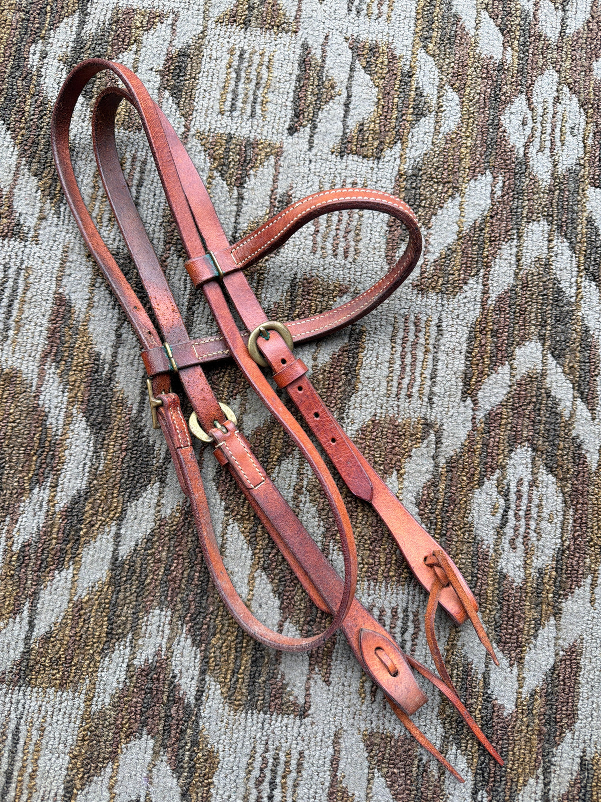 Stitched Leather Headstall