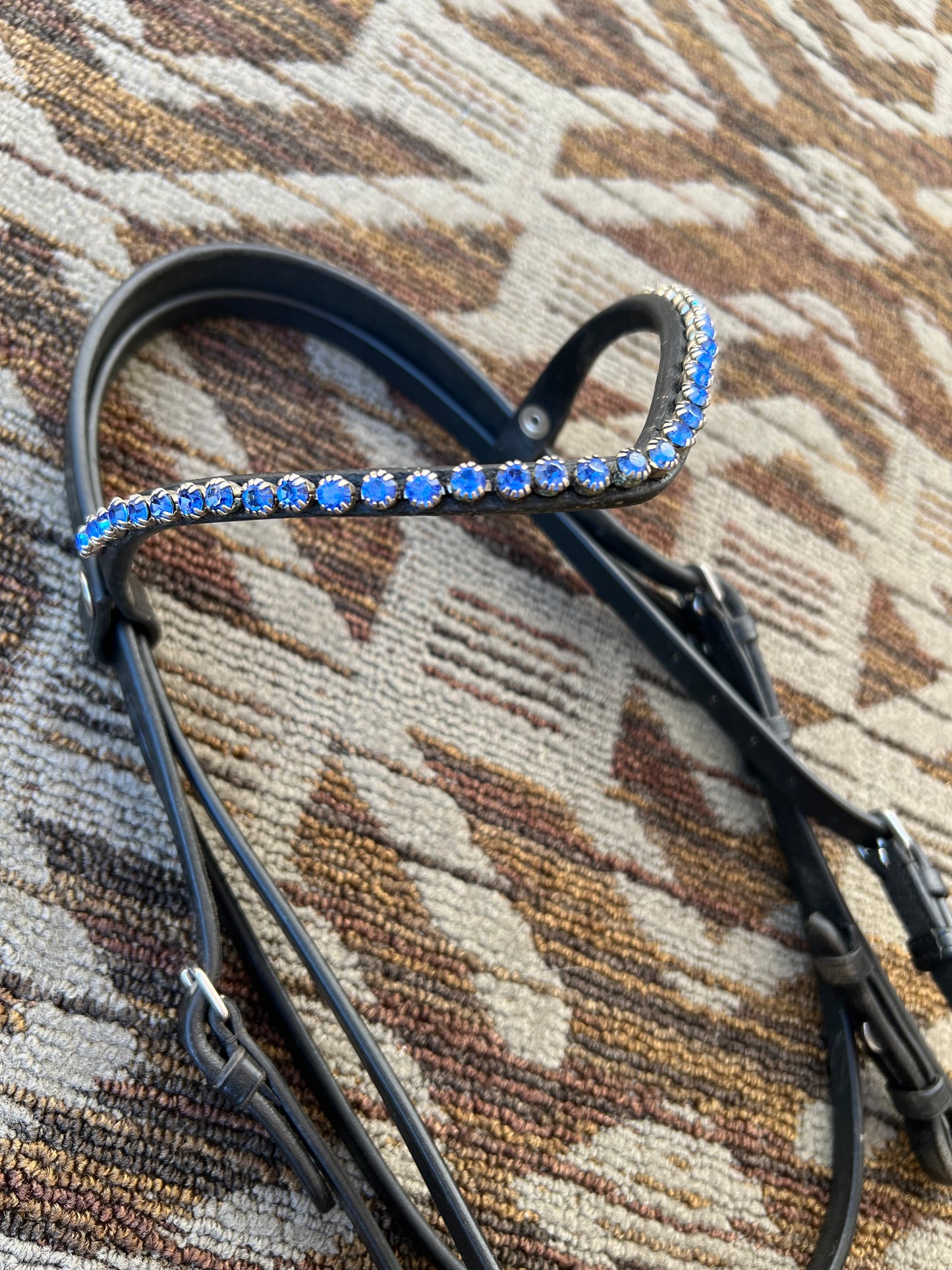 Black Plymouth Blingy Dressage Bridle