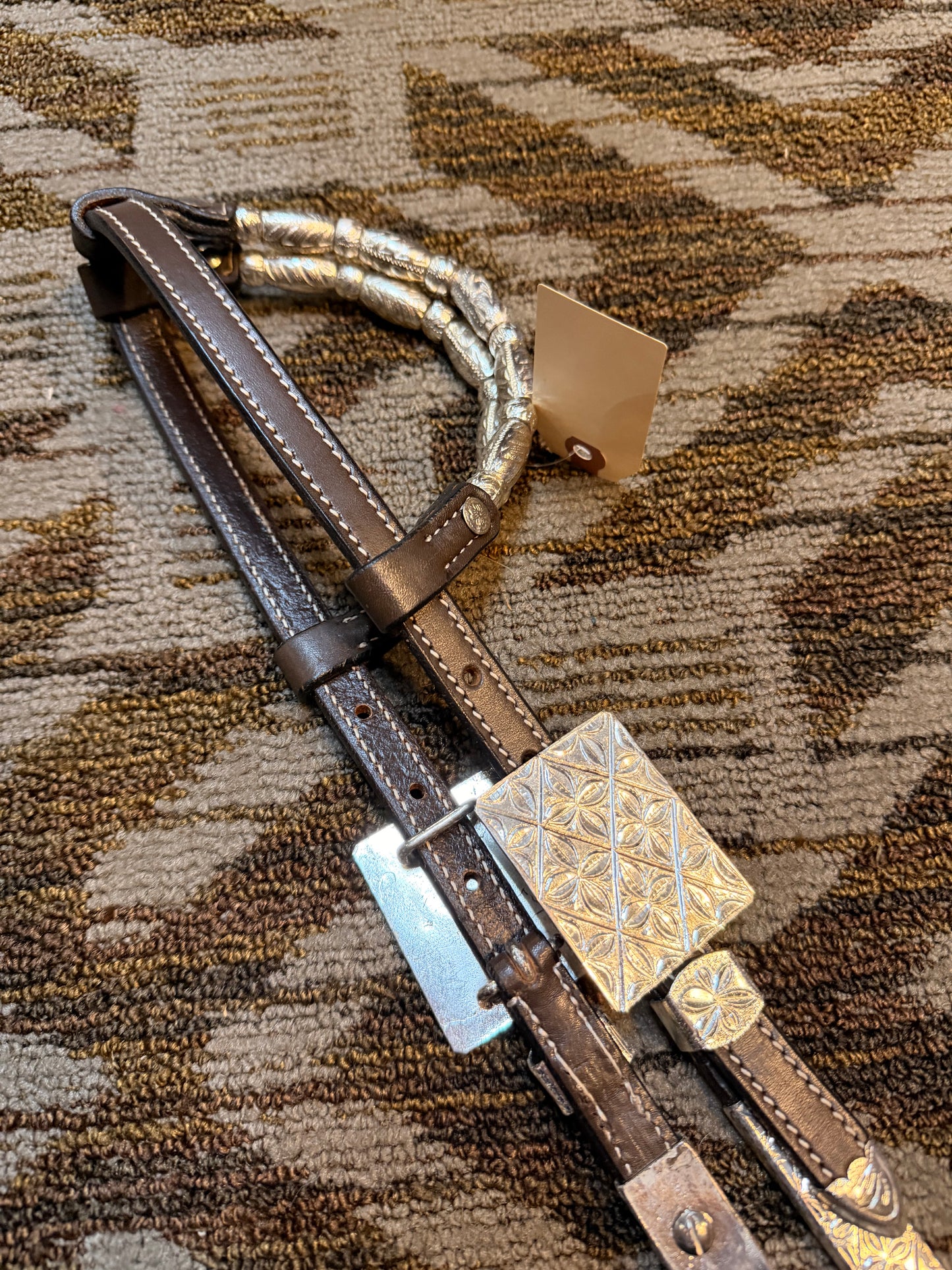 Silver Double Ear Show Headstall