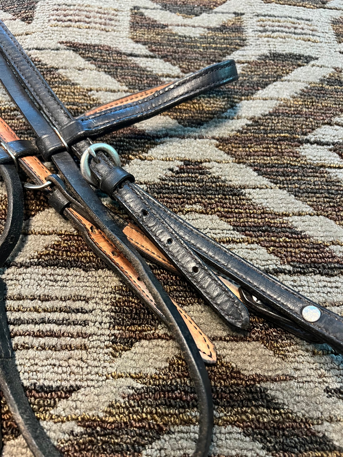 Black Leather Headstall