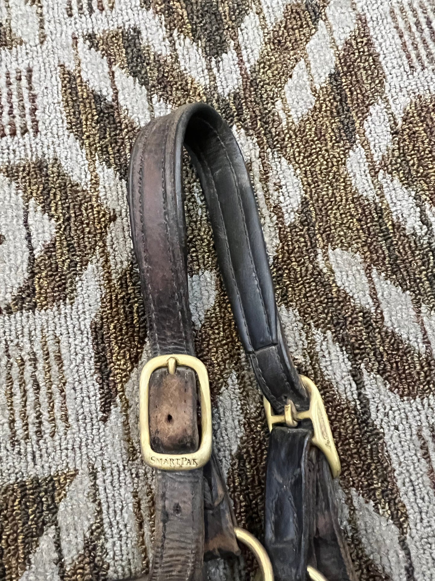 SmartPak Padded Leather Halter w/ Clip