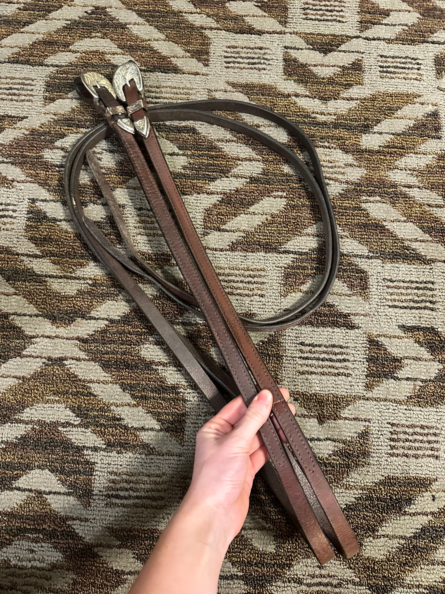 Silver Show Split Reins