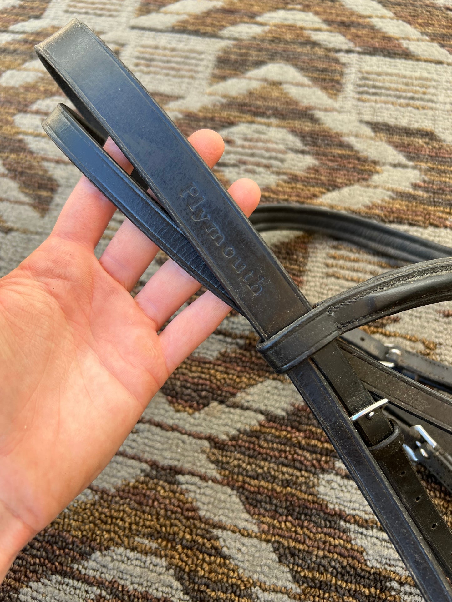 Black Plymouth Dressage Bridle