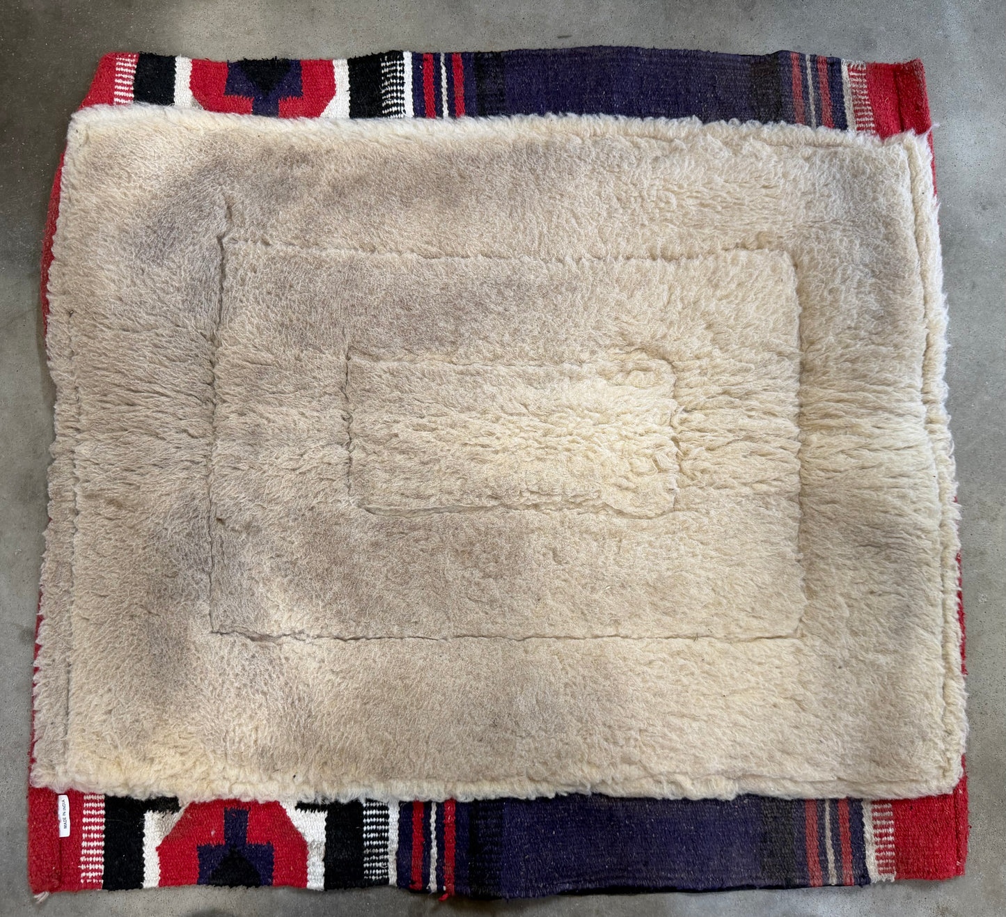 Purple and Red Wool Top Pad