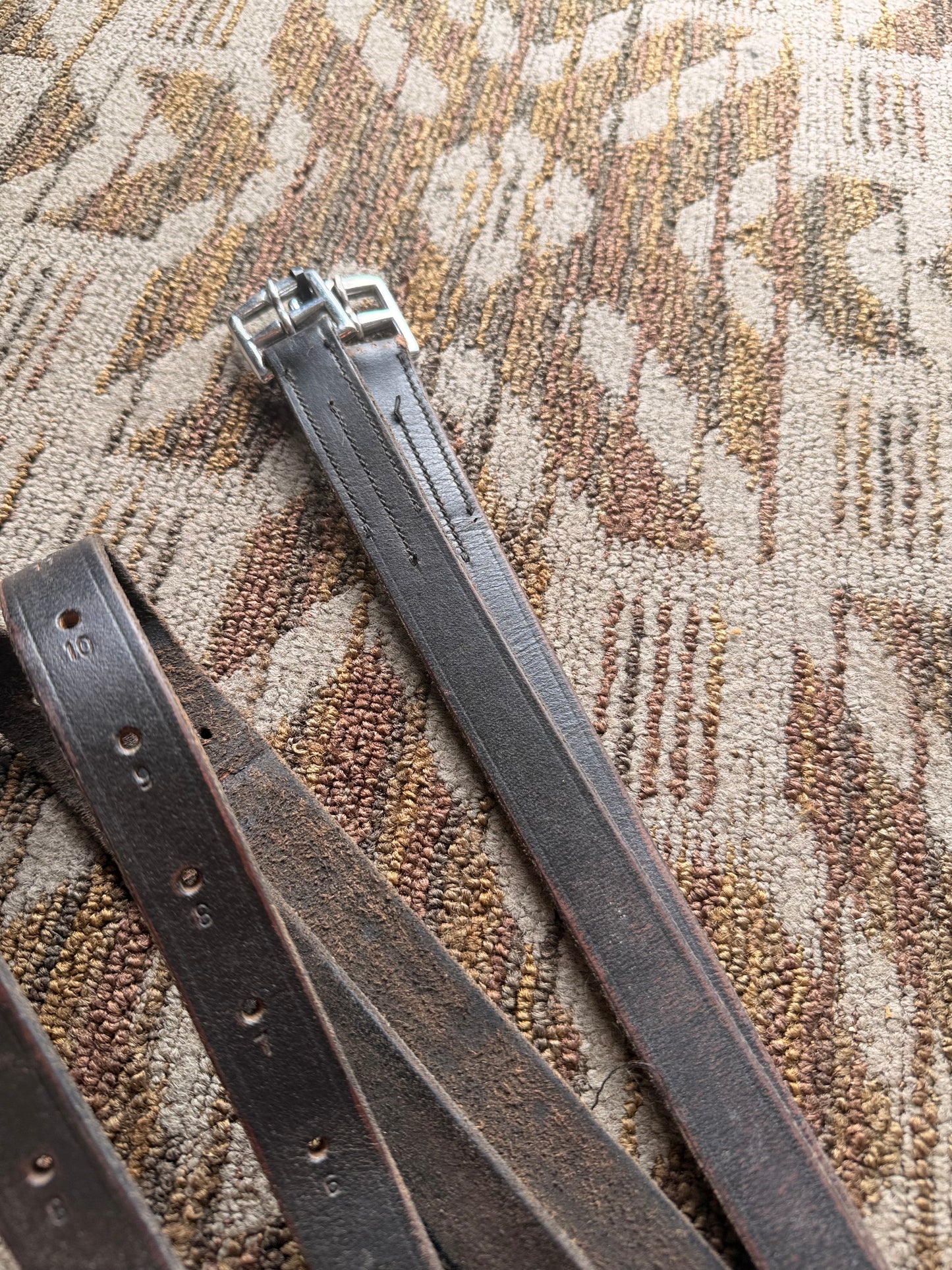 Black Stirrup Leathers - 58”