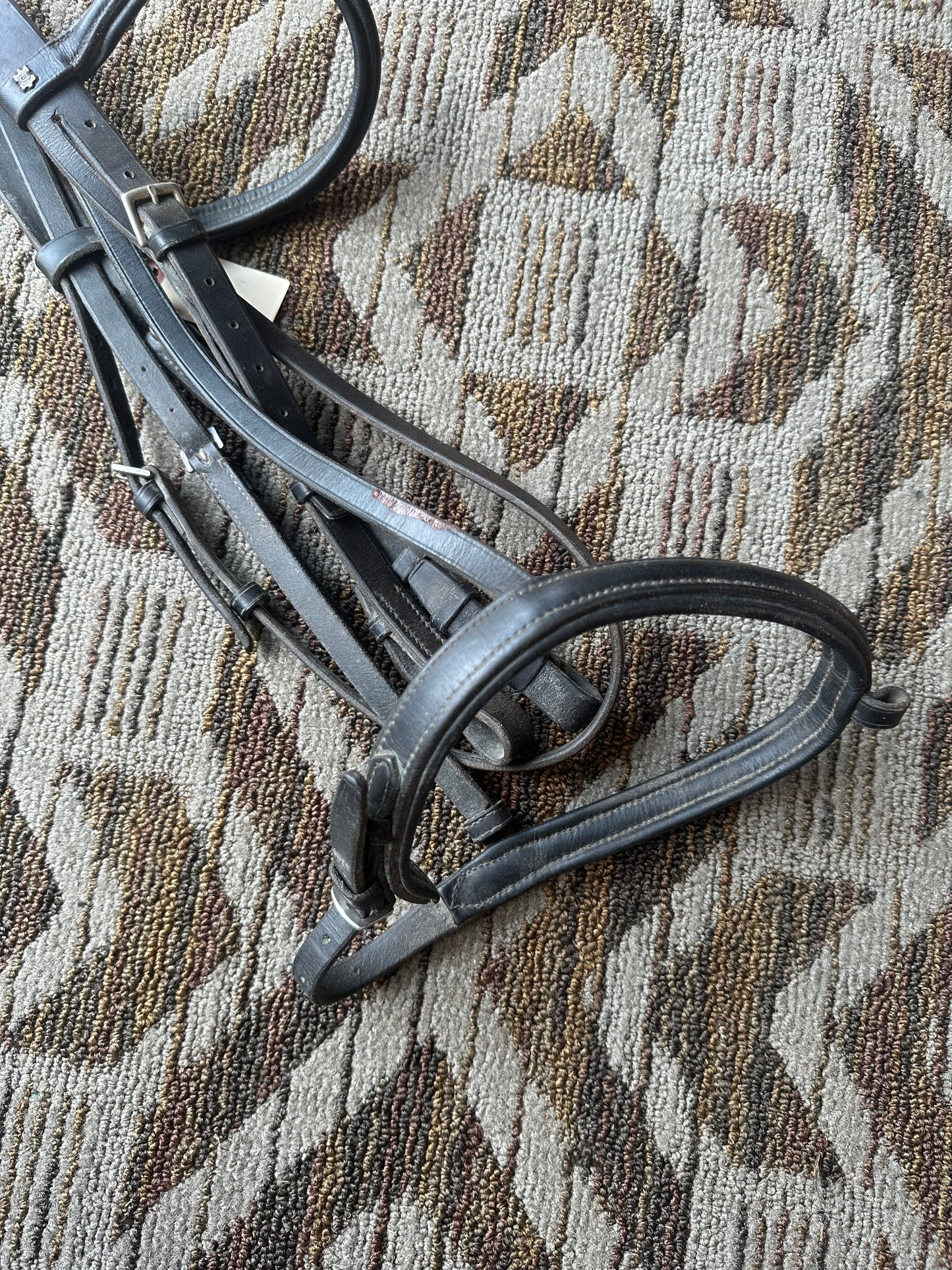 Black Padded Dressage Bridle