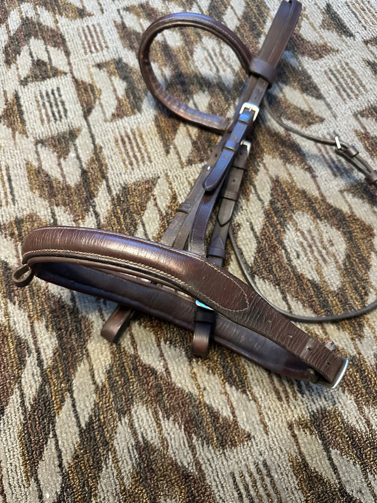 Brown Padded Dressage Bridle