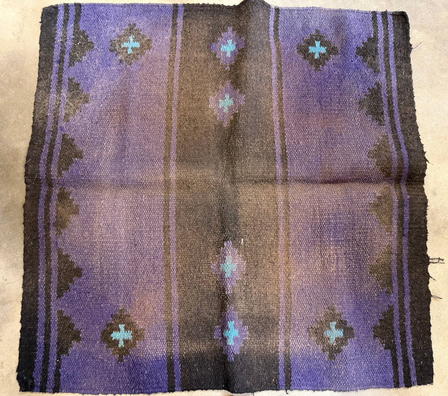 Purple and Teal Saddle Blanket
