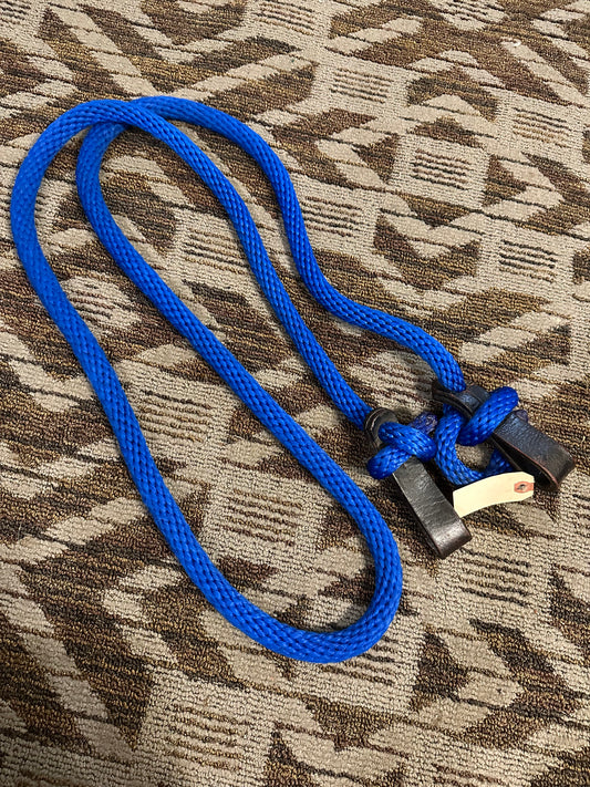 Blue Rope Reins w/ Slobber Straps