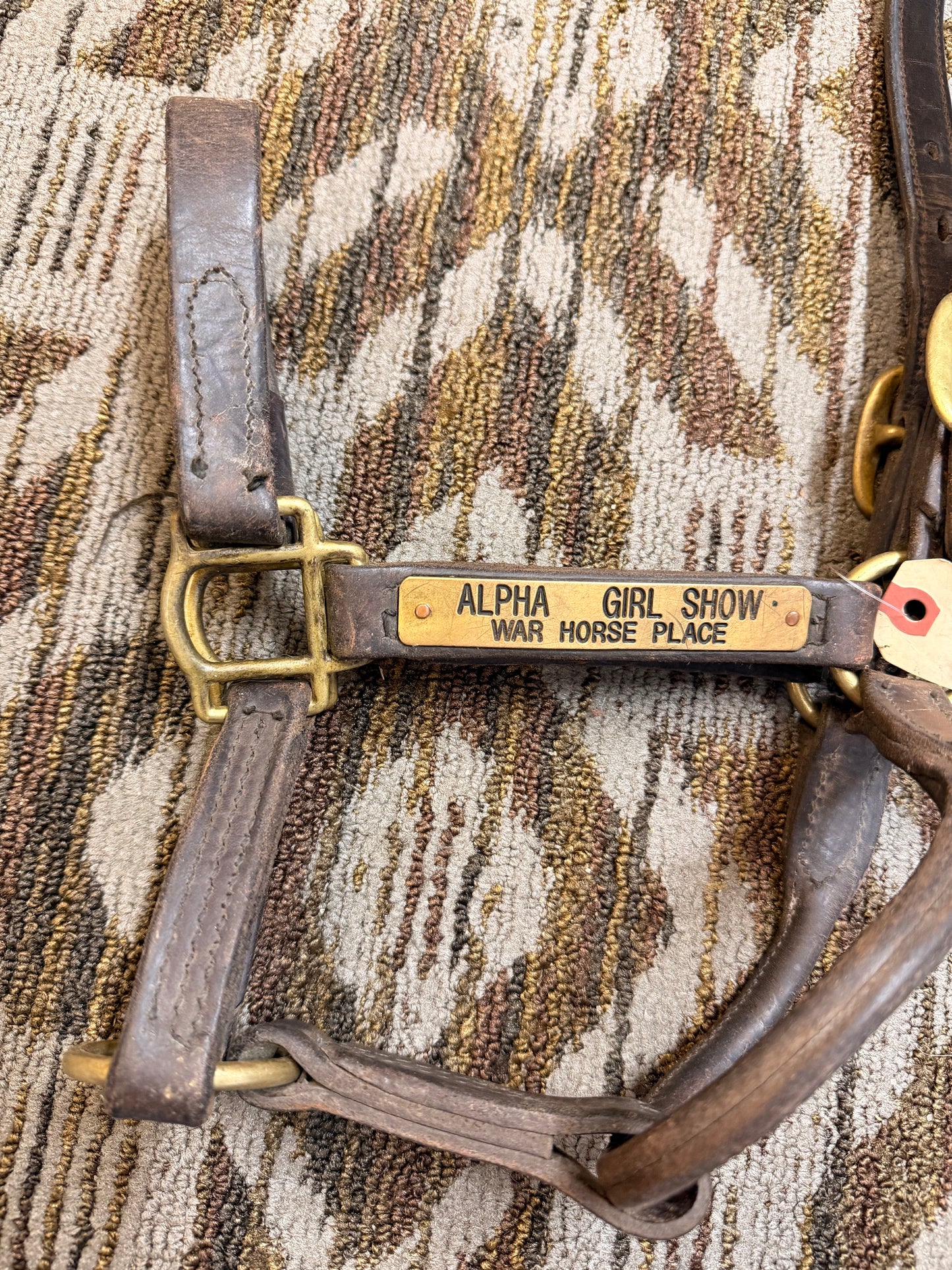 Leather Full Halter w/ Nameplate